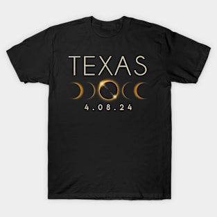 Solar Eclipse 2024 State Texas Total Solar Eclipse T-Shirt